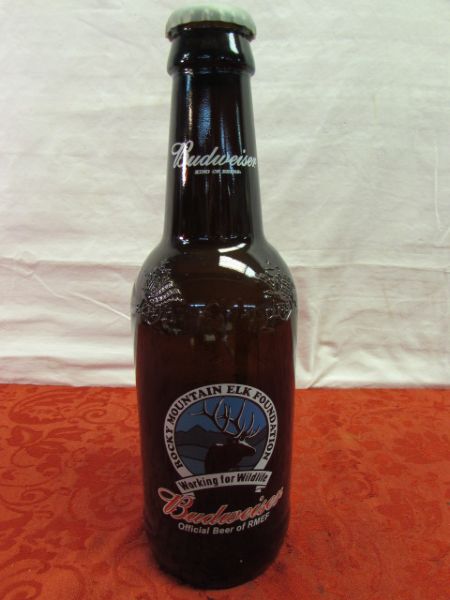 GIANT ROCKY MOUNTAIN ELK FOUNDATION BUDWEISER BOTTLE