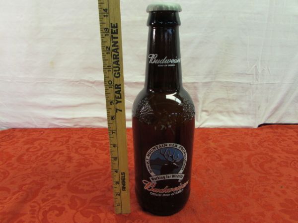 GIANT ROCKY MOUNTAIN ELK FOUNDATION BUDWEISER BOTTLE