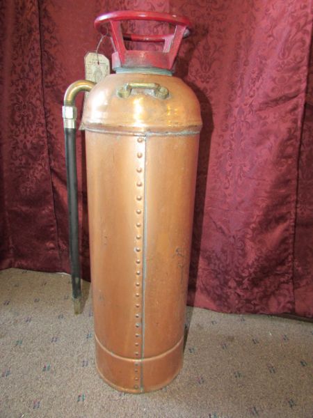 VINTAGE COPPER THE BUFFALO FIRE EXTINGUISHER