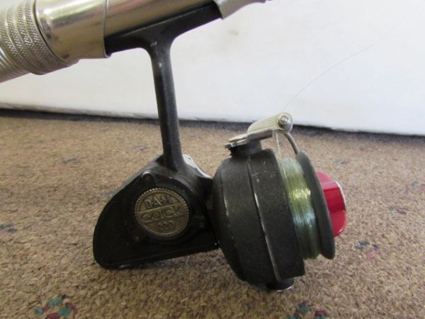 VINTAGE HEDDON PAL MARK V FISHING ROD WITH DAM QUICK 220 REEL