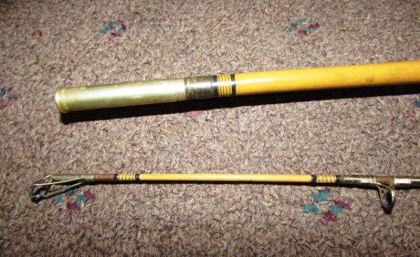 Lot Detail - VINTAGE HEDDON PAL MARK V FISHING ROD WITH DAM QUICK 220 REEL