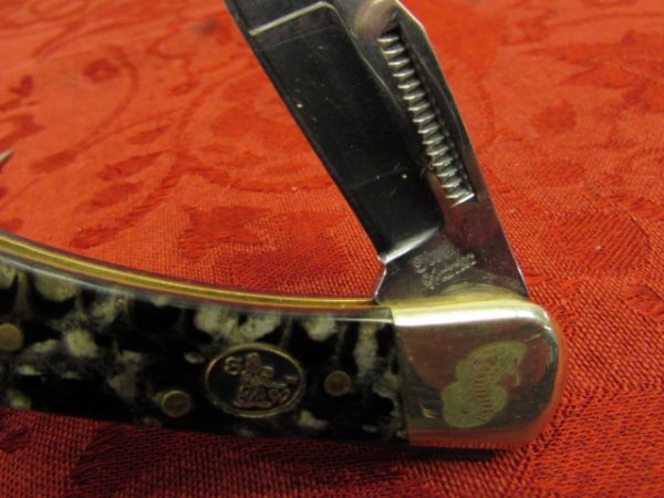 TWO STEEL WARRIOR POCKET KNIVES - COBRA SKIN &  