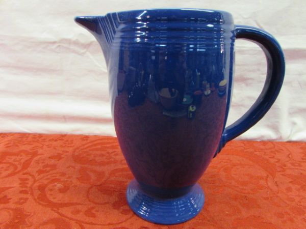 VIBRANT COBALT BLUE FIESTA WARE COFFEE CARAFE