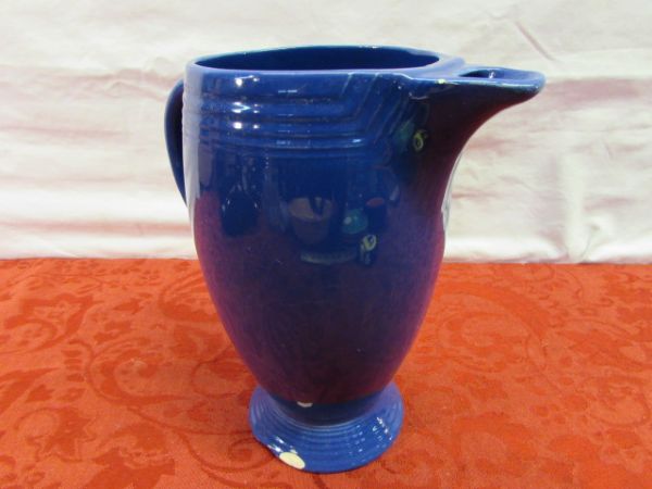 VIBRANT COBALT BLUE FIESTA WARE COFFEE CARAFE