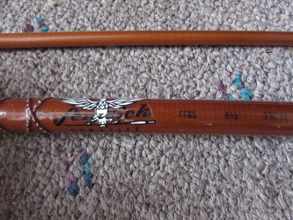 VERY NICE VINTAGE FENWICK FERALITE FLY ROD WITH SOFT & ALUMINUM CASES