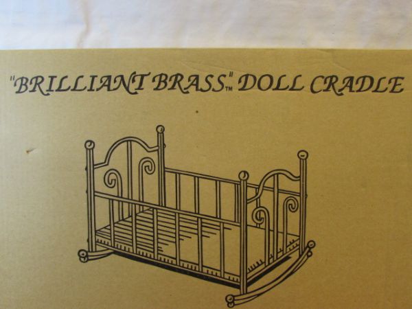 ROCK A BYE BABY - DOLL CRADLE & PORCELAIN BABY DOLL