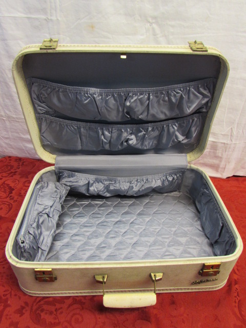 Grey Vintage Suitcase – Lady Baltimore – It's Bazaar on 21st Street