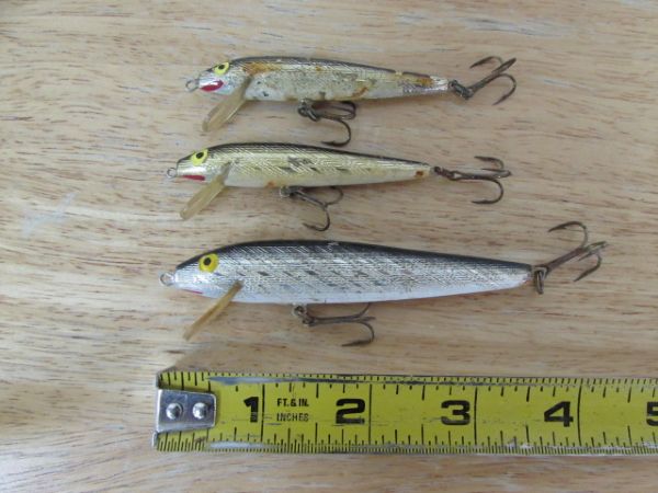 3 & 3.5 RAPALA FLOATING LURES SOME VINTAGE