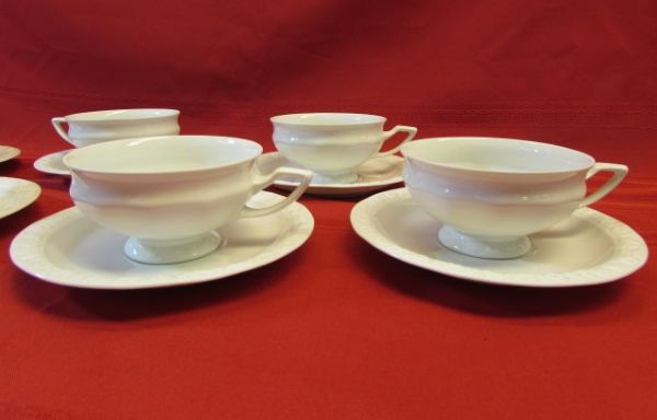 ROSENTHAL MARIA TEA CUPS & SAUCERS - 6 PAIR PLUS AN EXTRA CUP