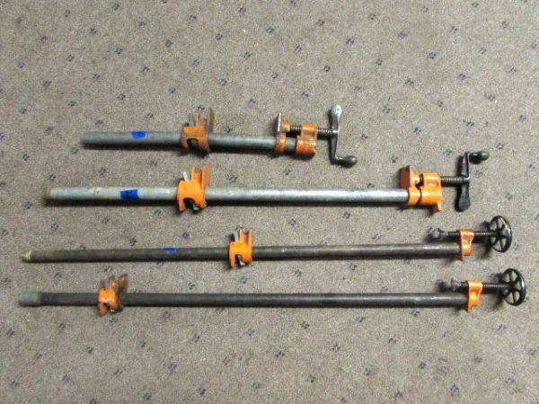 FOUR PIPE CLAMPS