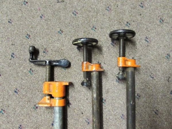 FOUR PIPE CLAMPS