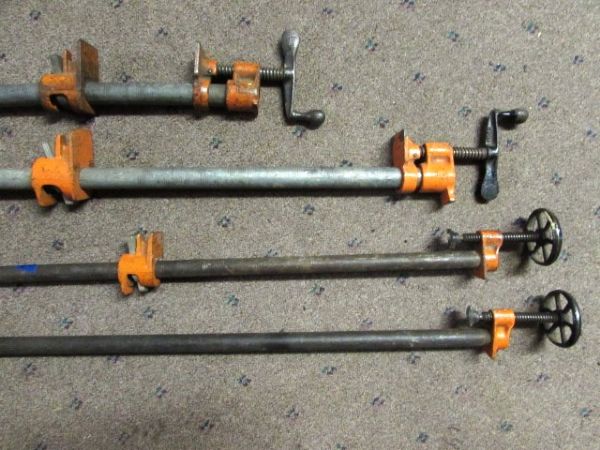 FOUR PIPE CLAMPS