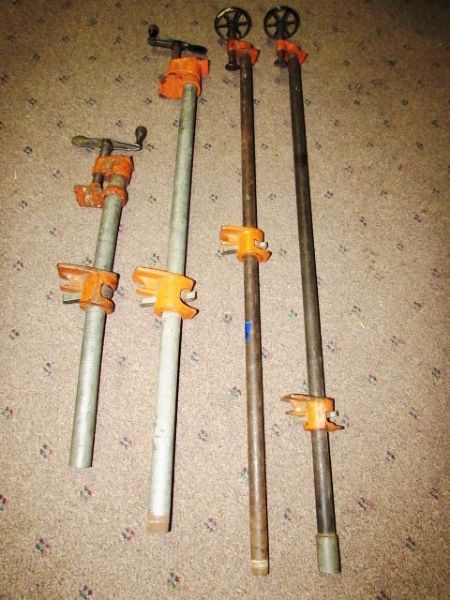 FOUR PIPE CLAMPS