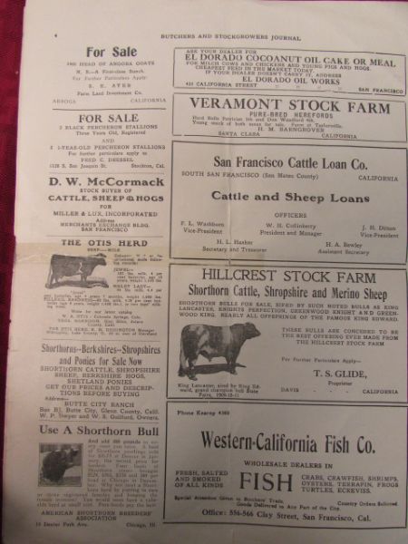 VINTAGE EPHERMA - 1919 STOCK GROWERS JOURNAL & SISKIYOU ROAD ATLAS