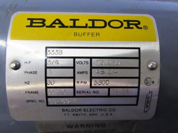 EXCELLENT BALDOR BUFFER WITH EXTRA BUFFING WHEELS