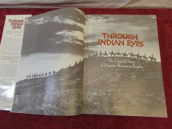 THROUGH INDIAN EYES HARD COVER BOOK ON NATIVE AMERICAN HISTORY 