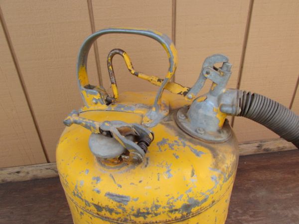 VINTAGE YELLOW GAS CAN