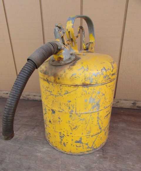 VINTAGE YELLOW GAS CAN