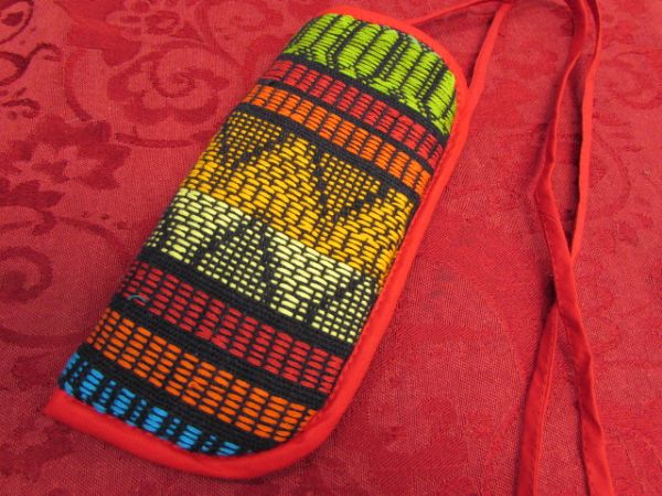 RETRO NATIVE AMERICAN JAQUARD WEAVE HAND BAG, POUCH, GLASSES CASE & WALLET