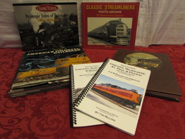 SIX GREAT BOOKS ON TRAINS - LOTS OF WONDERFUL PHOTOS!