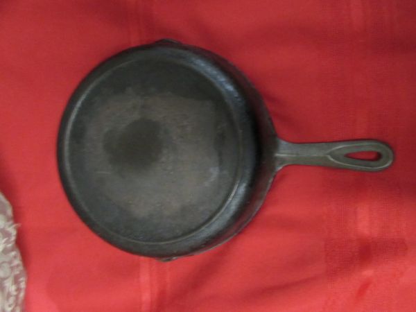 TWO CAST IRON SKILLETS