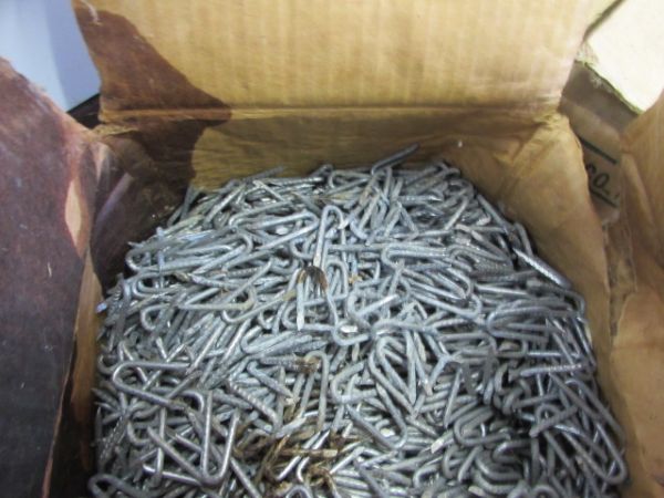 FIFTY POUND BOX OF GALVANIZED STAPLES