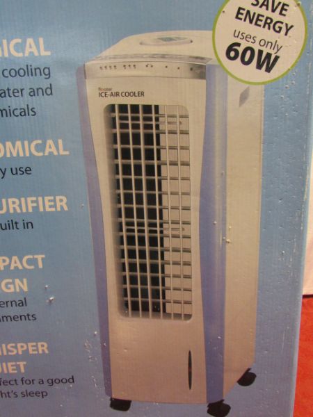 KEEP YOUR COOL THIS SUMMER - NEW IN BOX ENERGY EFFICIENT FLOATER ICE AIR COOLER, LOTS OF GREAT FEATURES! 