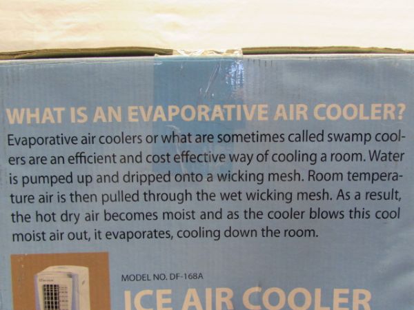 KEEP YOUR COOL THIS SUMMER - NEW IN BOX ENERGY EFFICIENT FLOATER ICE AIR COOLER, LOTS OF GREAT FEATURES! 