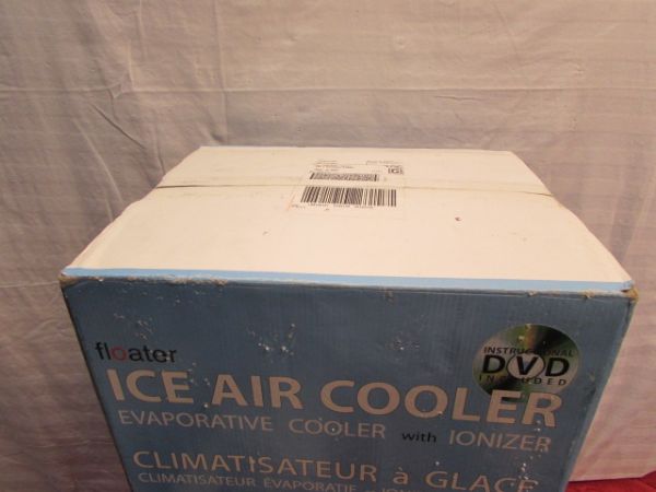 KEEP YOUR COOL THIS SUMMER - NEW IN BOX ENERGY EFFICIENT FLOATER ICE AIR COOLER, LOTS OF GREAT FEATURES! 