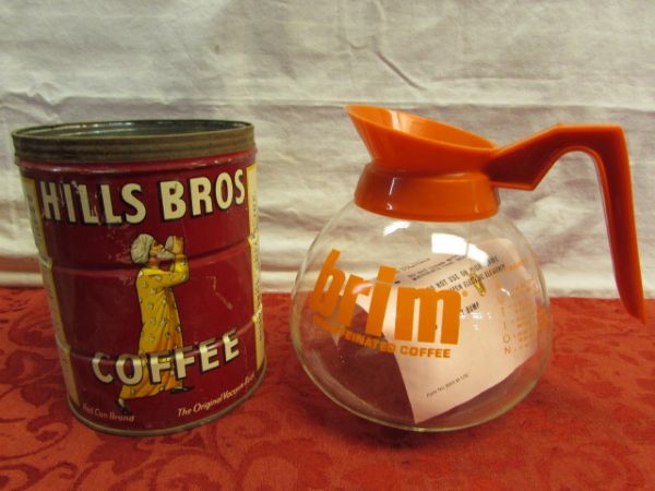 COFFEE COLLECTIBLES-SAMBO'S THERMOS & MUGS, BRIM, CORNING & BRAND WARE CARAFES & MORE 