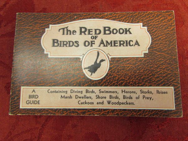 SWEET SONG BIRDS - THREE 1931 BIRDS OF AMERICA GUIDE BOOKS & STATIONARY