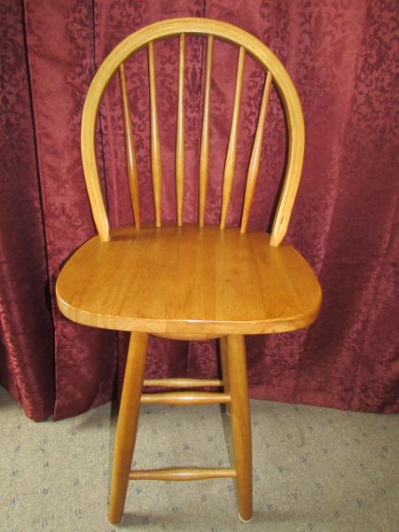 MATCHING TALL SWIVEL BAR STOOL WITH WINDSOR BACK - ALSO IN GREAT CONDITION