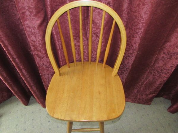 MATCHING TALL SWIVEL BAR STOOL WITH WINDSOR BACK - ALSO IN GREAT CONDITION