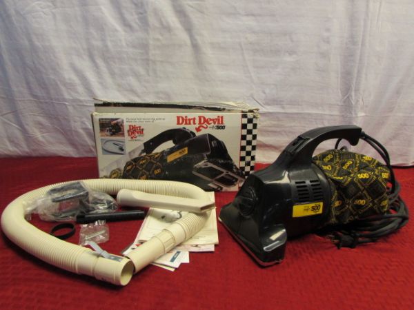 DIRT DEVIL SERIES 500 HANDHELD VACUUM WITH ATTACHMENTS