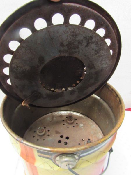 VINTAGE TIN PAIL HOT-TER HEATER BY VULCAN