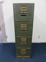 WAITING TO GO SHABBY CHIC VINTAGE 4  DRAWER WOOD FILE CABINET
