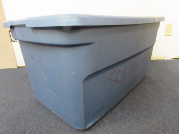 THREE LARGE PLASTIC STORAGE CONTAINERS