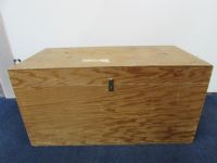 STURDY WOODEN STORAGE BOX WITH HINGED LID
