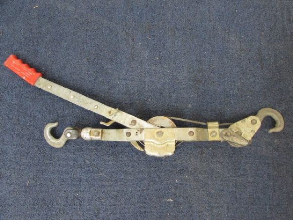 TWO COME ALONG HAND WINCH TOOLS