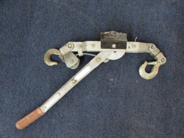 TWO COME ALONG HAND WINCH TOOLS