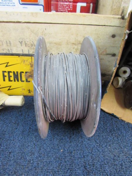 ELECTRIC FENCE CONTROLLER, WIRE, INSULATING BRACKETS, CERAMIC INSULATORS & MORE.