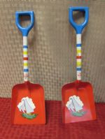 TWO 1940-1950S METAL CHILDS SAND SHOVELS