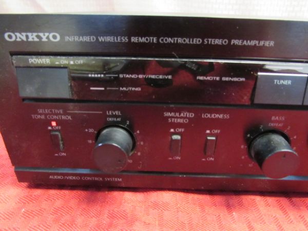 ONKYO PRE-AMP, AUDIO/VIDEO CONTROL SYSTEM