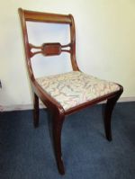 LOVELY VINTAGE SIDE CHAIR WITH UPHOLSTERED SEAT 