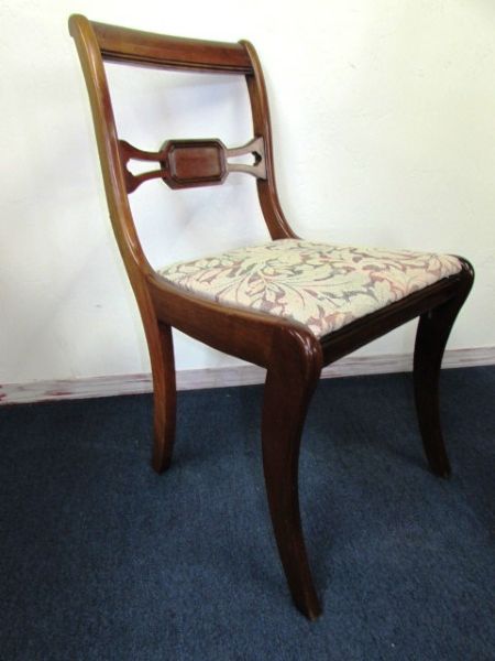 FINAL MATCHING VINTAGE SIDE CHAIR WITH UPHOLSTERED SEAT 