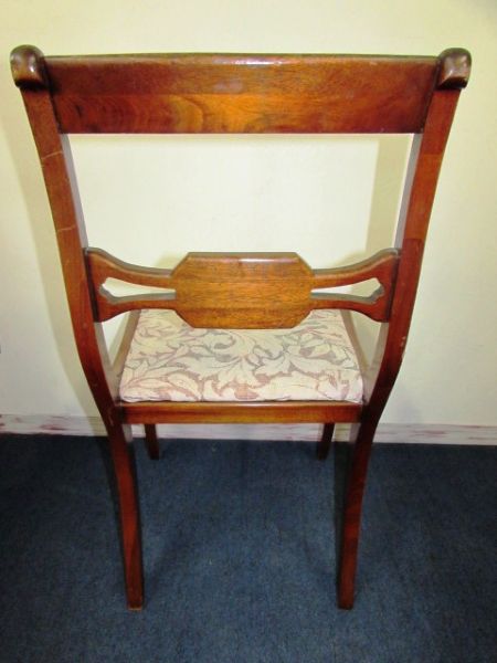 FINAL MATCHING VINTAGE SIDE CHAIR WITH UPHOLSTERED SEAT 