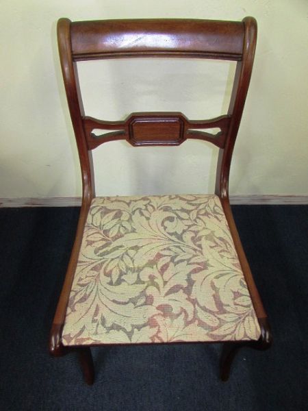 FINAL MATCHING VINTAGE SIDE CHAIR WITH UPHOLSTERED SEAT 