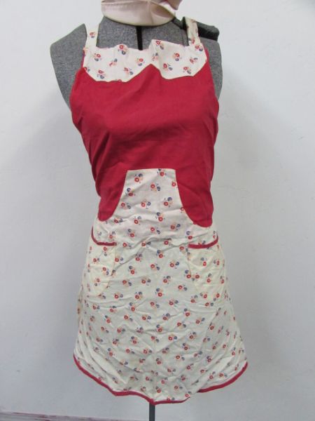 CLASSY COOK!  SIX FABULOUS VINTAGE APRONS. . .YOU WILL WANT TO WEAR THEM OUTSIDE THE KITCHEN TOO!