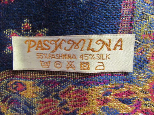 GORGEOUS WOOL & SILK PASHMINA SCARF/WRAP - SOFT & IN EXCELLENT CONDITION