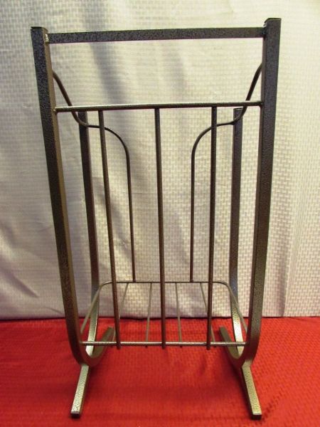 VERSATILE METAL RACK FOR TOWELS, FIRE WOOD, MAGAZINES OR . . . . .?